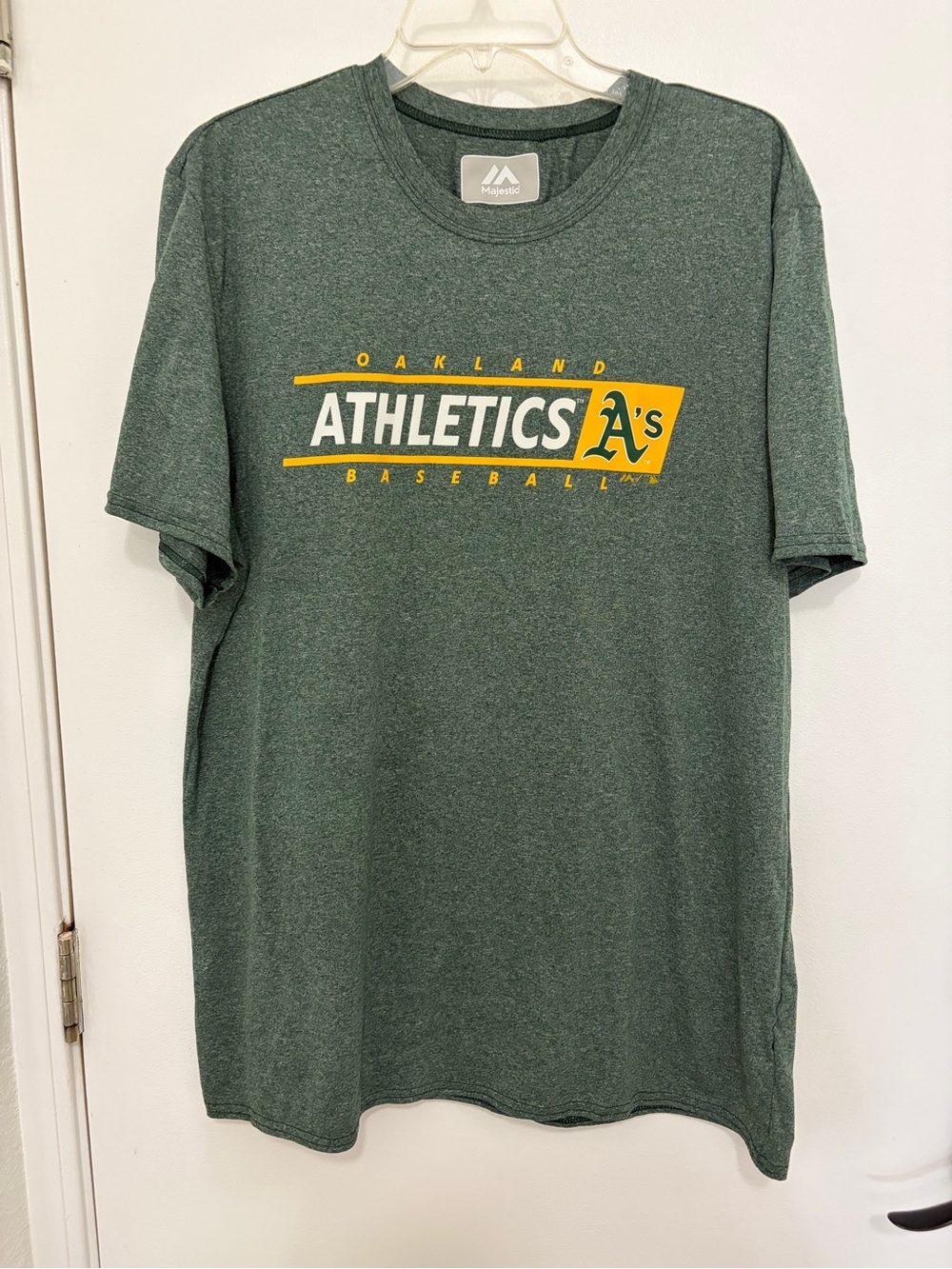 Majestic Green Oakland Athletics Short Sleeve Logo Tee